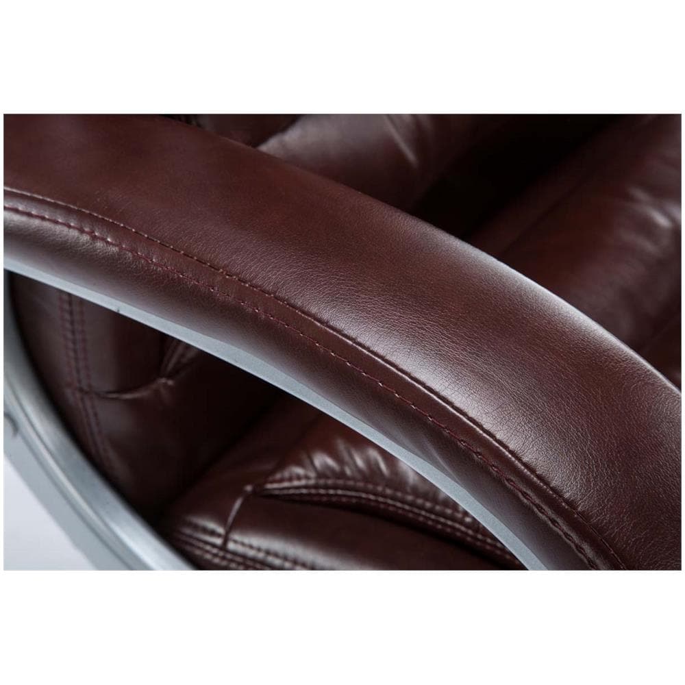 Sedia Ufficio Vancouver XXL in Similpelle I Poltrona Elegante Direttore Carico Max 235 kg I Poltrona Ergonomica Imbottita e Rinforzata Bordeaux - Foto 5