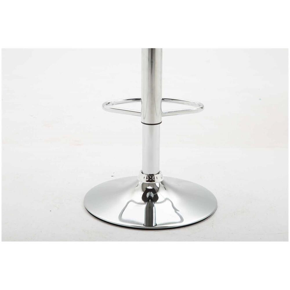 Sgabello Design Lana V2 in Similpelle - Sedia Sgabello Cucina con Poggiapiedi E Schienale - Sedia Girevole E Regolabile in Altezza 58-79CM Bianco - Foto 4