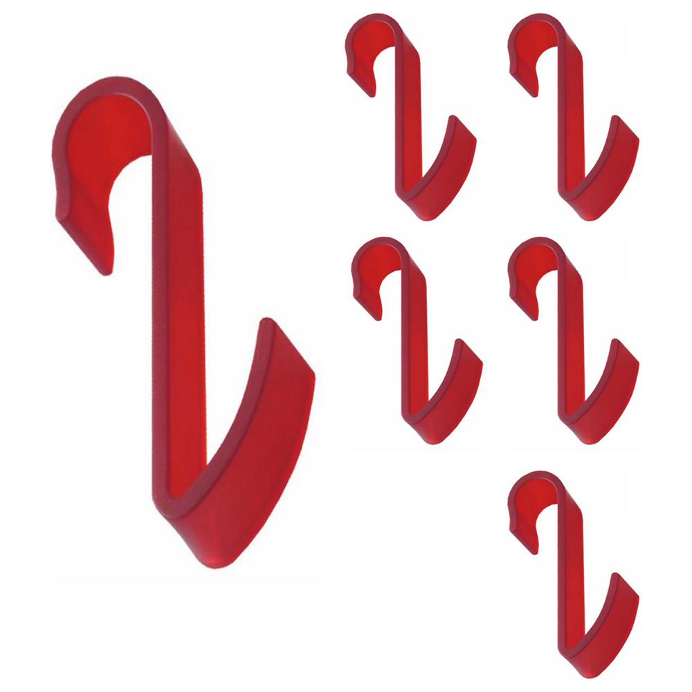 Pika Shop 6 Pz Appendino Per Termoarredo Tubo Orizzontale Modello Hook Rosso - Foto 1