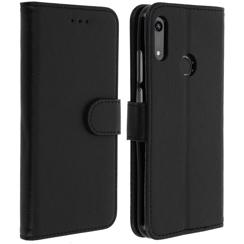 Custodia Honor 8a E Huawei Y6 2019 Portacarte Stand Cover Silicone Nero - Foto 1