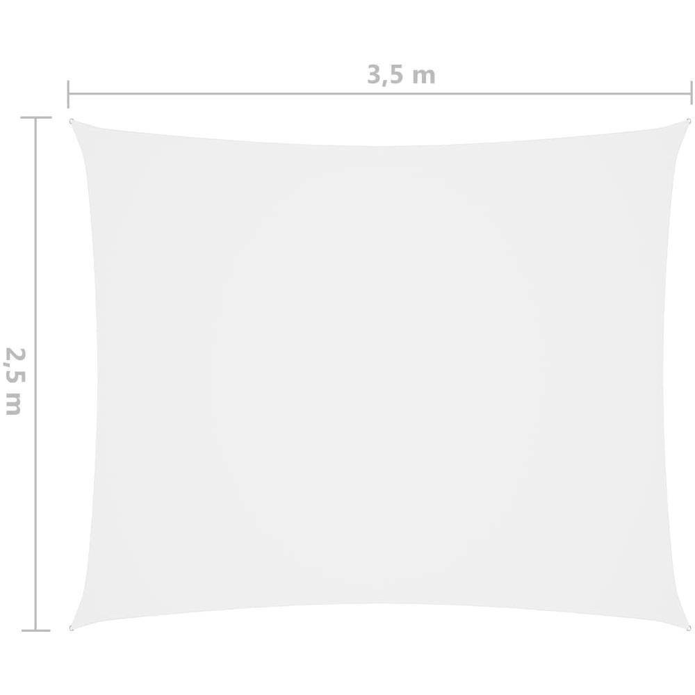 Parasole a Vela Oxford Rettangolare 2,5x3,5 m Bianco - Foto 7