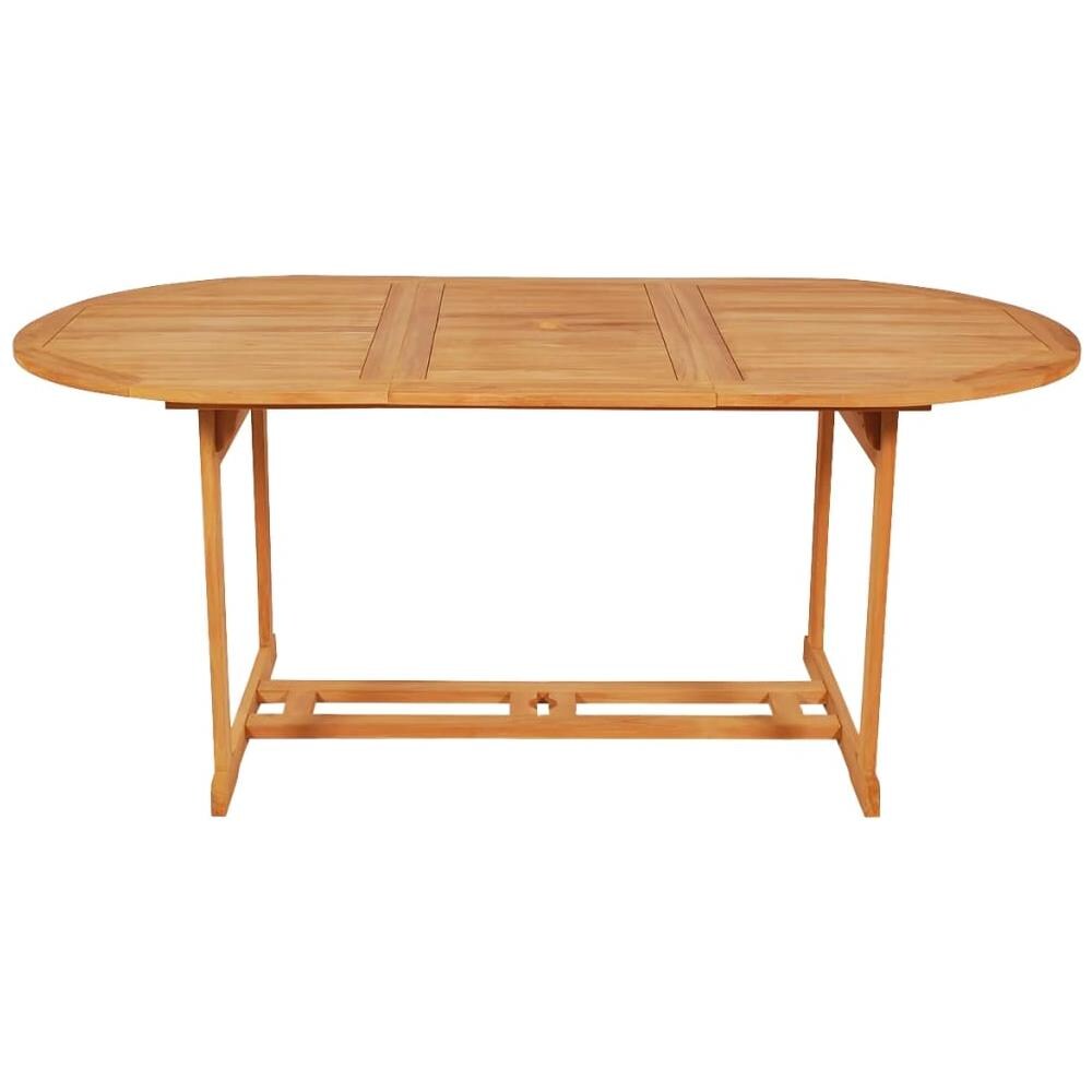 Set da Pranzo da Giardino 9 pz in Legno Massello di Teak - Foto 2