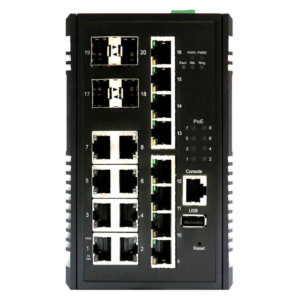 IGS-5416P switch di rete Gestito Gigabit Ethernet (10/100/1000) Nero Supporto Power over Ethernet (PoE)  - Foto 2