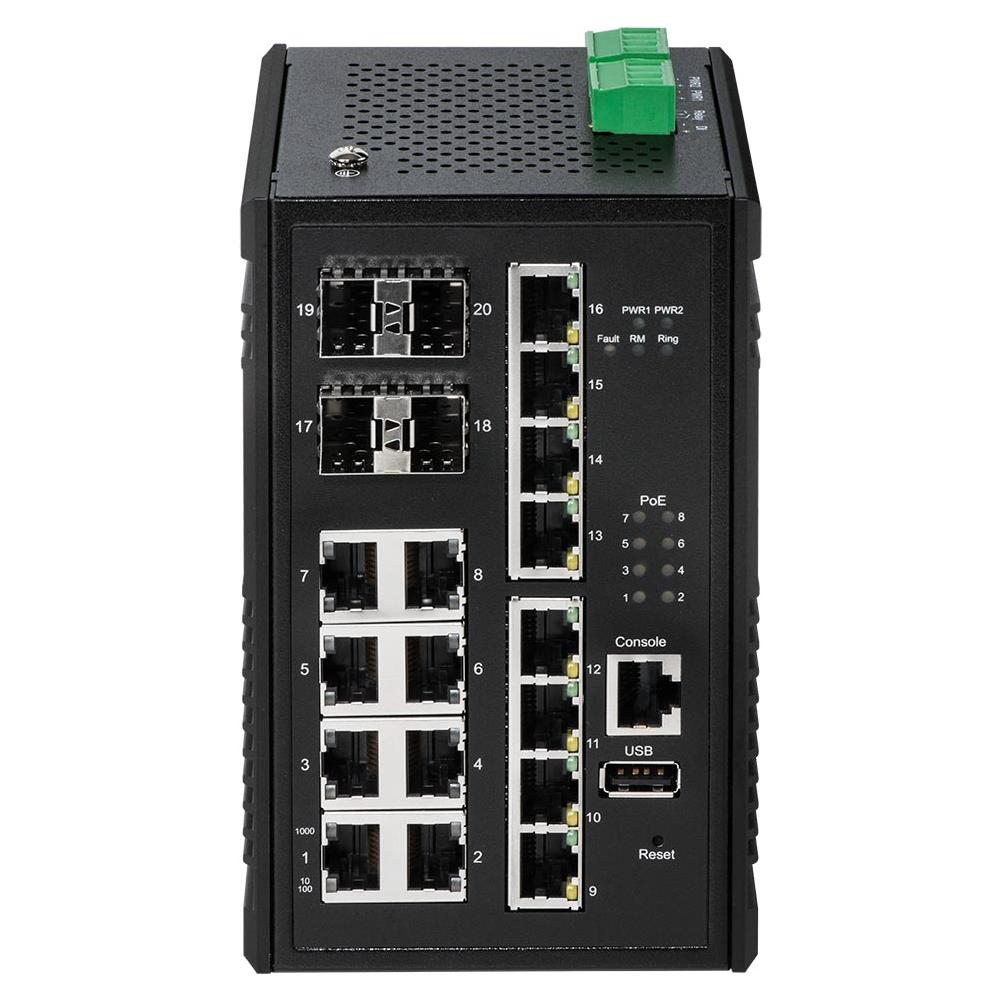 IGS-5416P switch di rete Gestito Gigabit Ethernet (10/100/1000) Nero Supporto Power over Ethernet (PoE)  - Foto 1