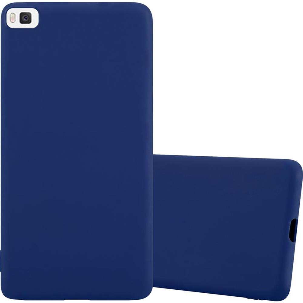 Custodia Compatibile Con Huawei P8 In Candy Blu Scuro - Coperchio Protettivo In Silicone Tpu Flessibile - Foto 1