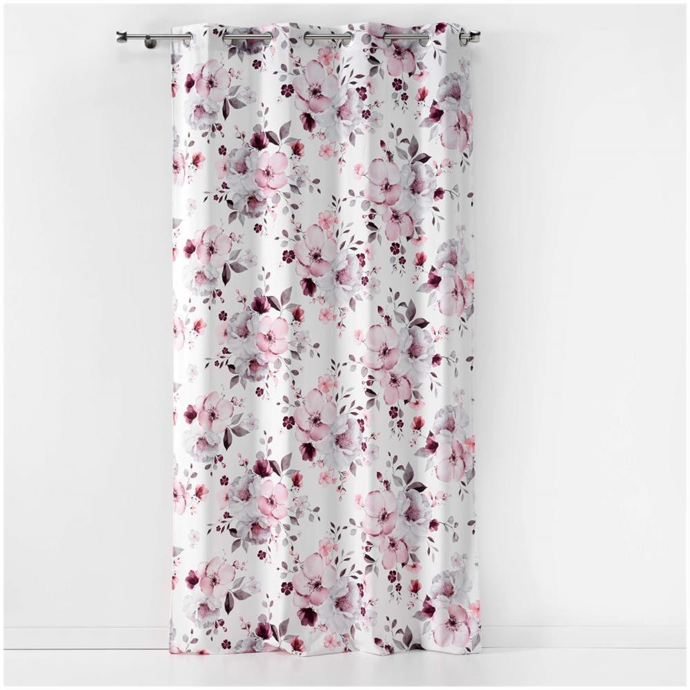 Tenda Su Occhiello, Velour, A Fiori Grandi, 140 X 240 Cm, 1 Pezzo - Foto 1