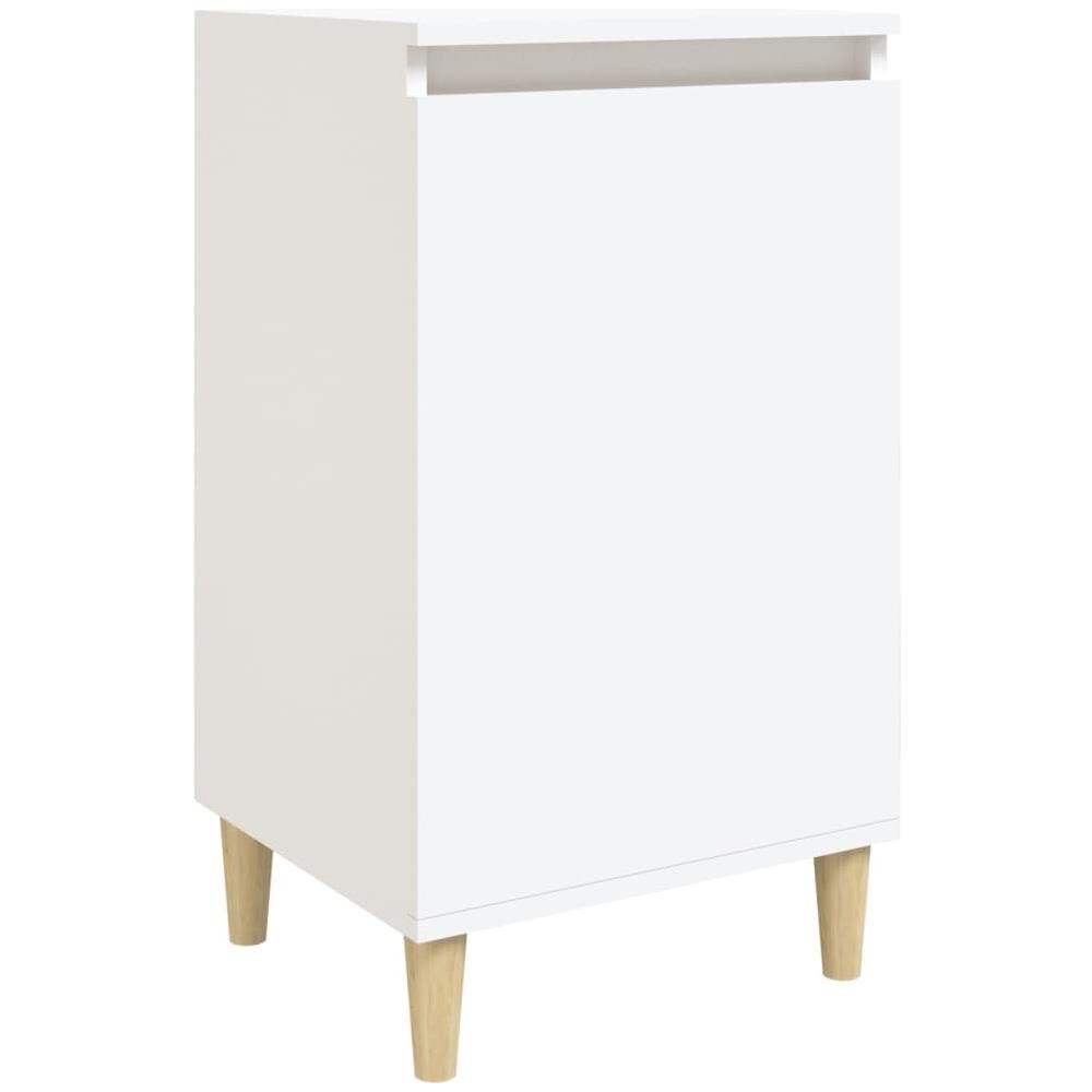 Comodino Bianco 40x35x70 Cm In Legno Multistrato - Foto 1