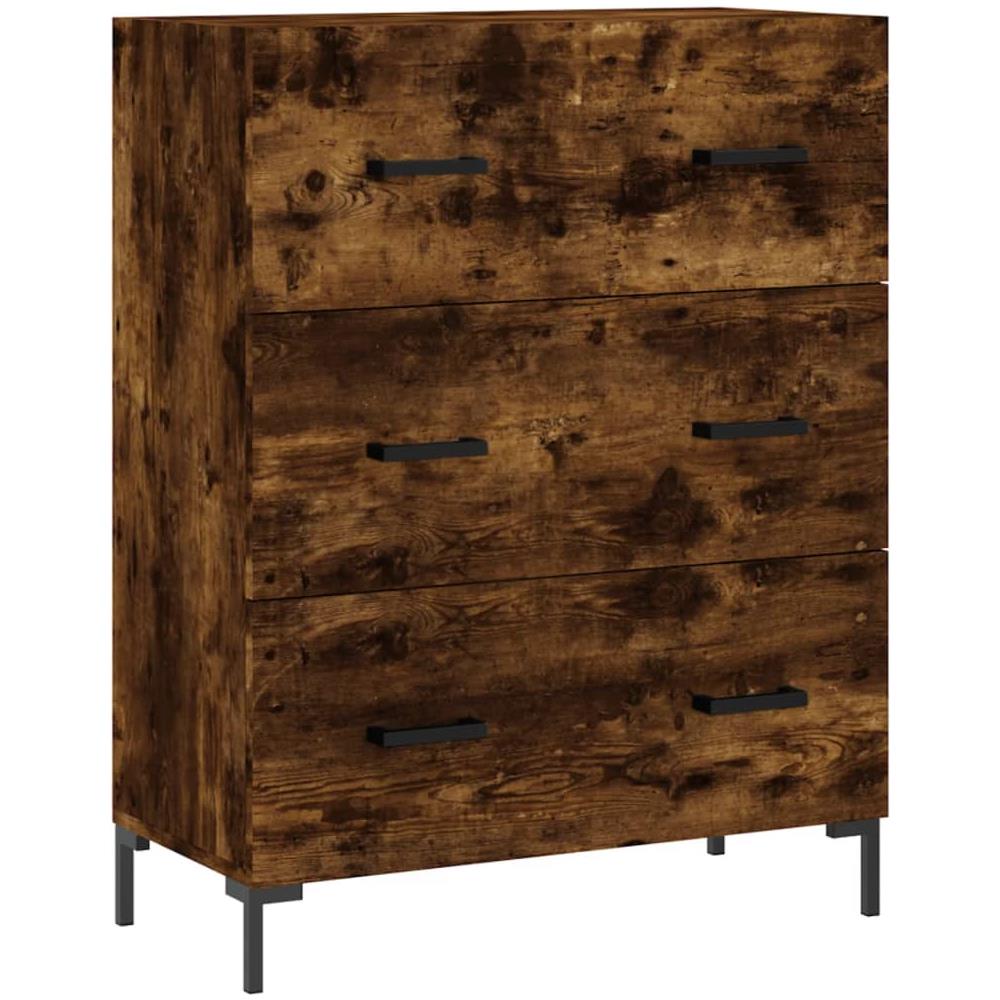 Credenza Rovere Fumo 69,5x34x90 Cm In Legno Multistrato - Foto 2