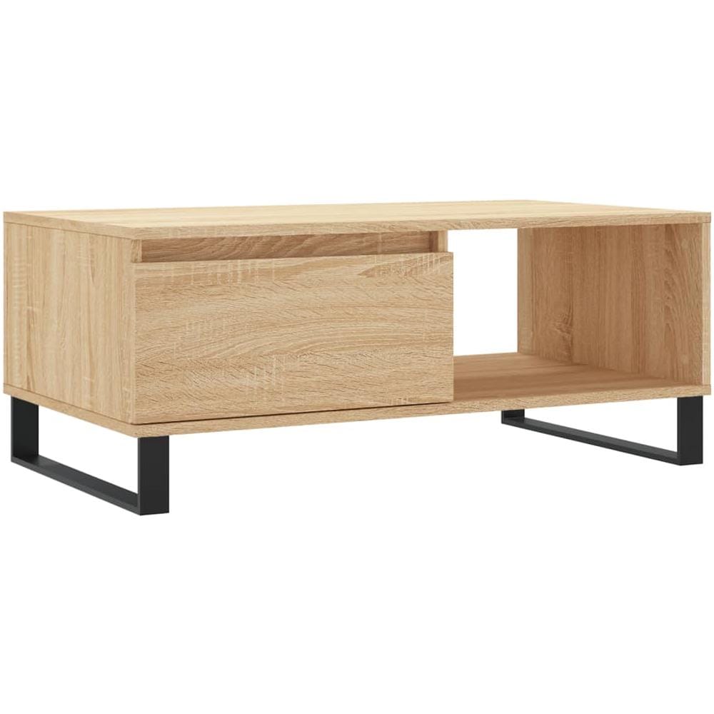 Tavolino Salotto Rovere Sonoma 90x50x36,5 Cm Legno Multistrato - Foto 2