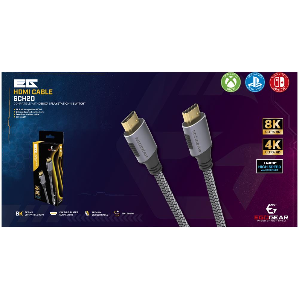 Sch20 8k Uhd 2.1 Cavo Hdmi Con Ethernet Grigio E Nero - Foto 2
