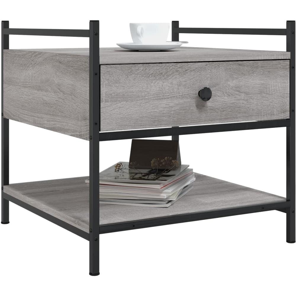 Tavolino Da Salotto Grigio Sonoma 50x50x50 Cm Legno Multistrato - Foto 3