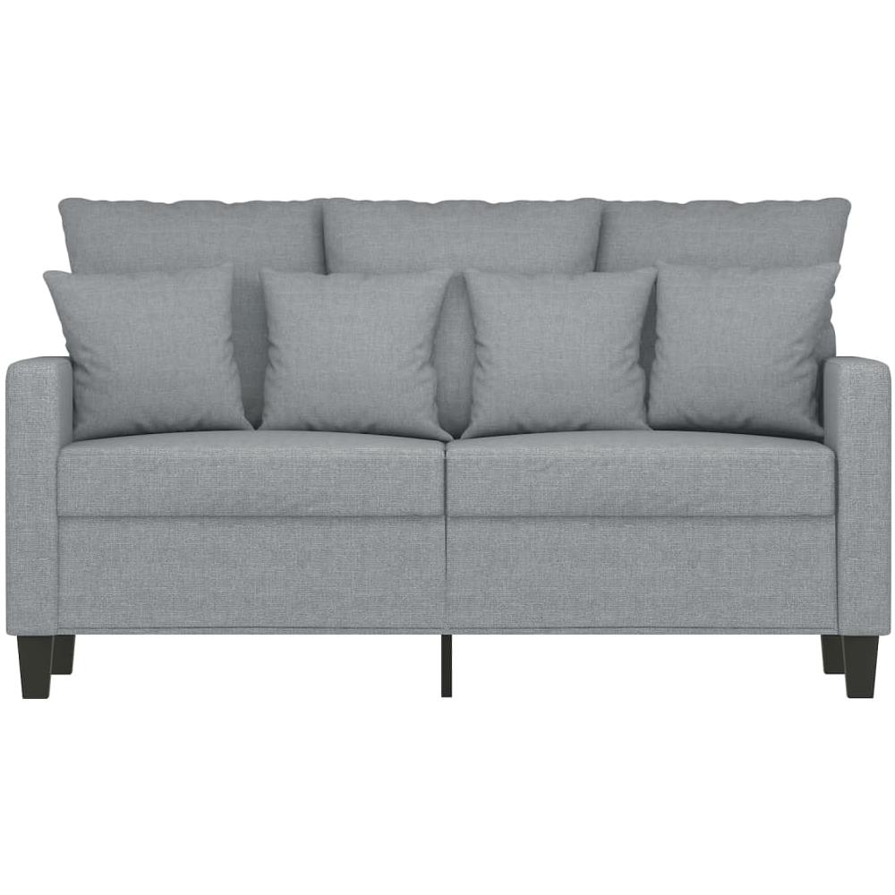 Divano A 2 Posti Grigio Chiaro 120 Cm In Tessuto - Foto 3