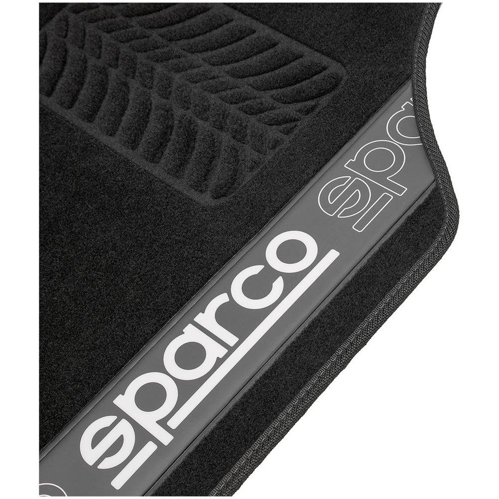 Set 4 Tappetini Neri E Grigi Universali 2 Anteriori Con Logo E 2 Posteriori Per Auto In Moquette - Foto 3