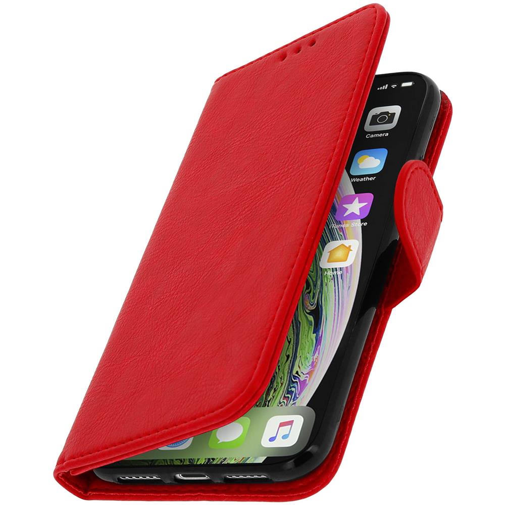 Custodia Iphone Xs Max Sportellino Portacarte Funzione Supporto Video - Rosso - Foto 2
