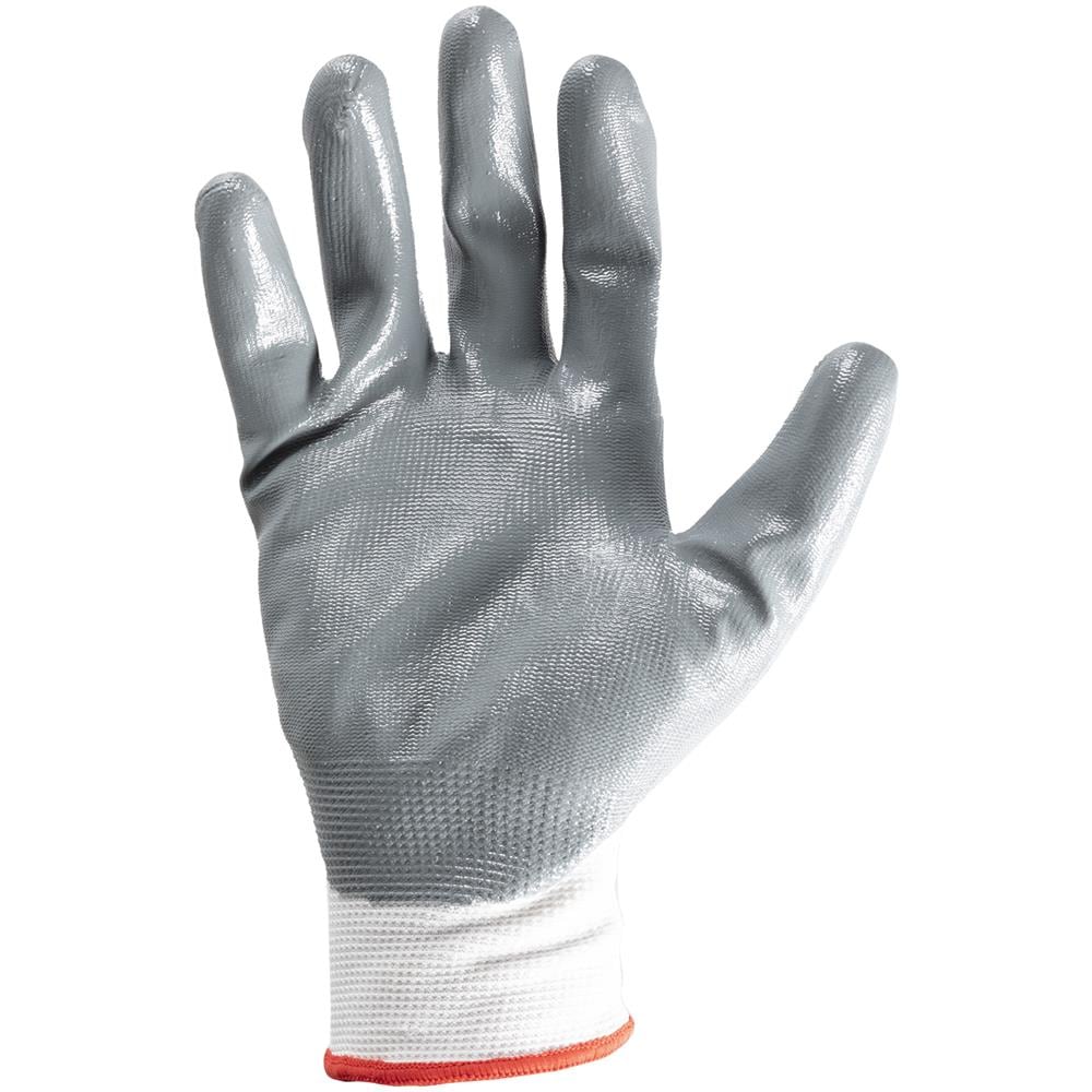 Guanti In Nylon E Nitrile Mod.g057 Taglia 10 Bianco /grigio Lavoro - Foto 2