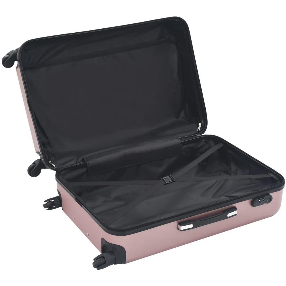 vidaXL Set Trolley a Custodia Rigida 3 pz Oro Rosa in ABS vidaXL Set Trolley a Custodia Rigida 3 pz Oro Rosa in ABS
