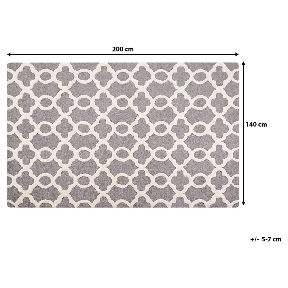 Tappeto Rettangolare Grigio - Tappeto Moderno Di Design - 140x200cm - Zile - Foto 2