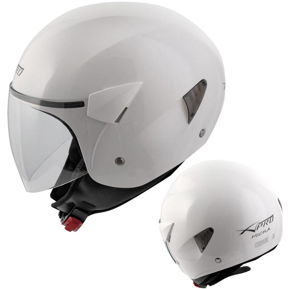 A-PRO - Casco Jet Scooter Moto Omologato Ece 22-05 Visiera Antigraffio  Bianco Xs - ePRICE