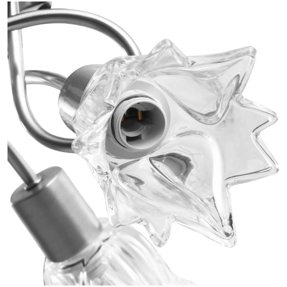 Lampadario Con Paralumi In Vetro Per 3 Lampadine E14 Tulipano - Foto 9