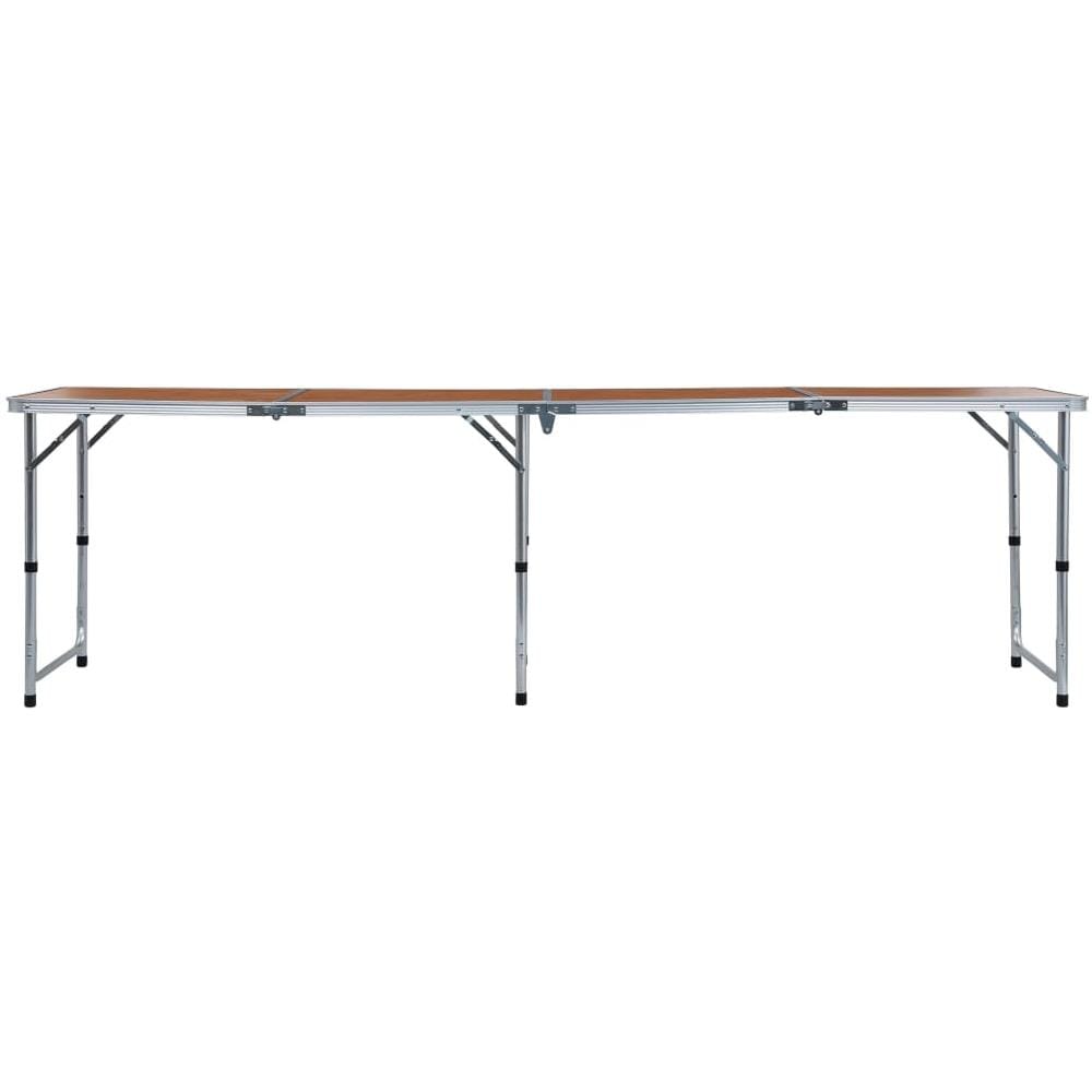 Tavolo da Campeggio Pieghevole in Alluminio 240x60 cm - Foto 3