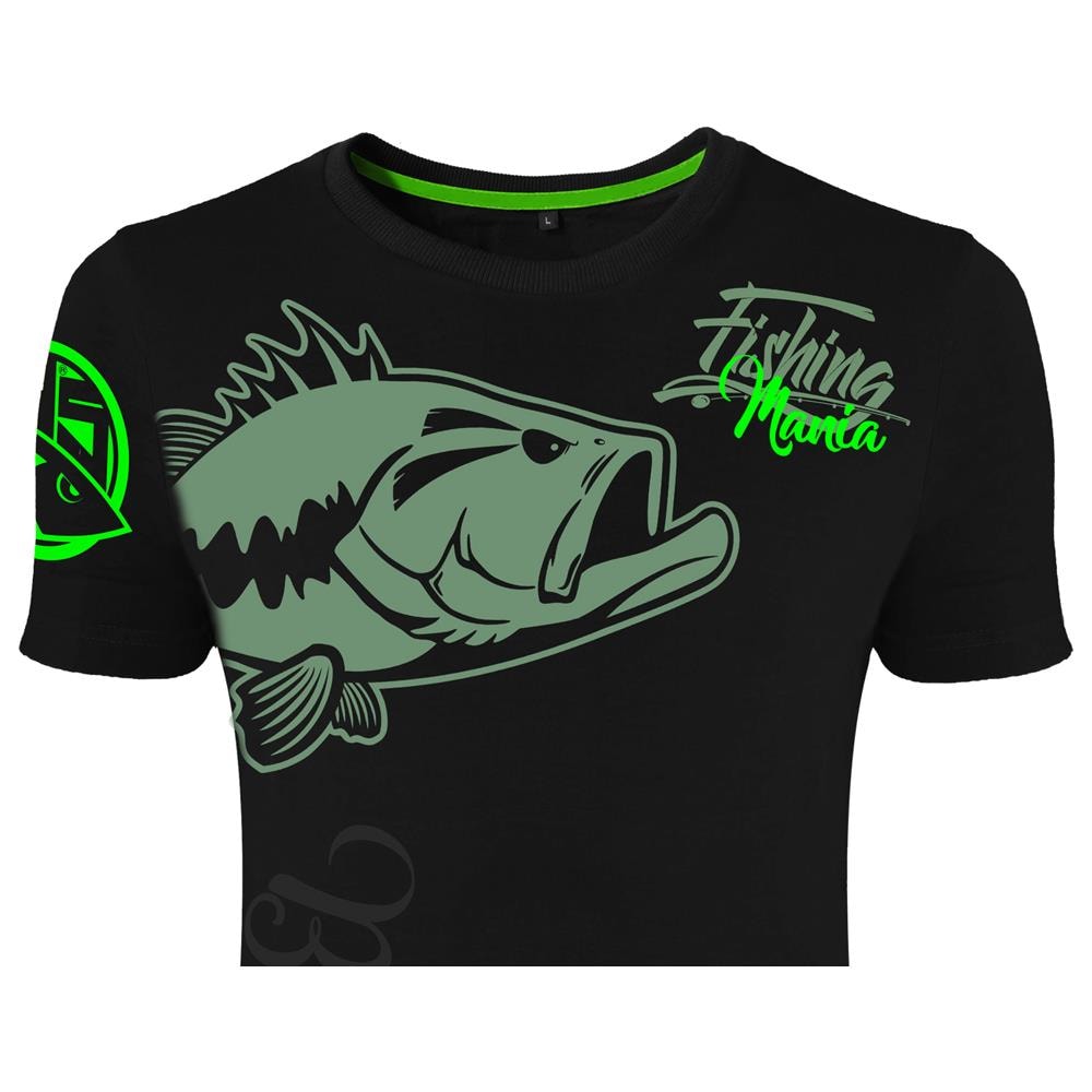 T-shirt Black Bass Mania Nero Xxl - Foto 3