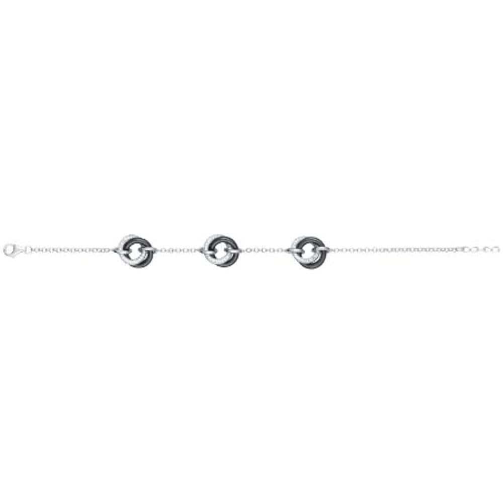 Donna Plata De Ley 925/1000 Bianco Fashionnecklacebraceletanklet (1)  - Foto 1