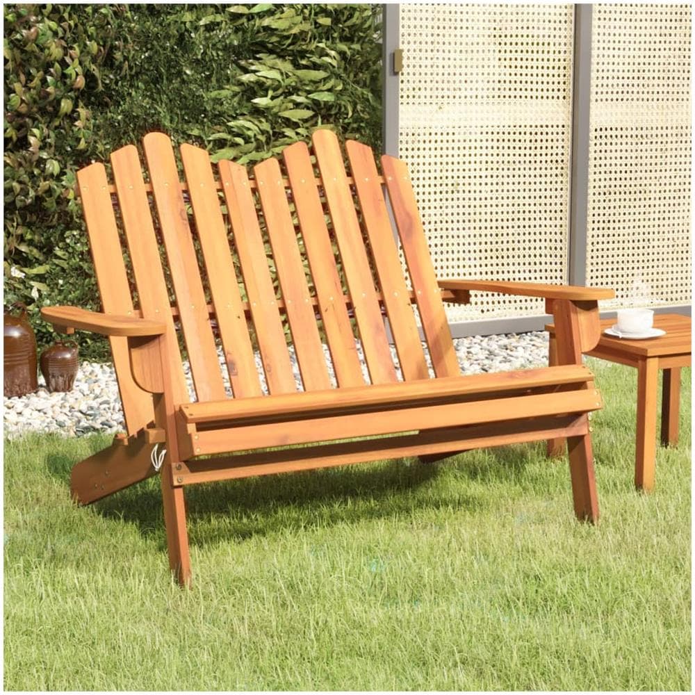 Panchina da Giardino Adirondack 126 cm Legno Massello di Acacia - Foto 1