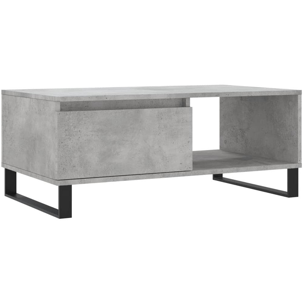 Tavolino Salotto Grigio Cemento 90x50x36,5 Cm Legno Multistrato - Foto 2