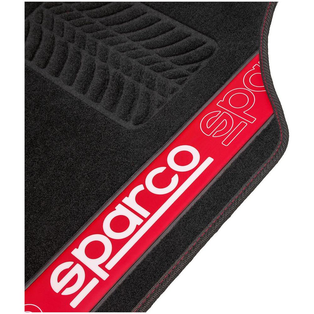 Set 4 Tappetini Neri Universali 2 Anteriori Con Logo E 2 Posteriori Per Auto In Moquette - Foto 3