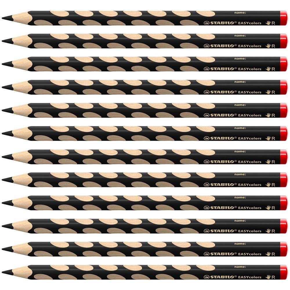 EASYcolors - Matita colorata Ergonomica - per Destrimani - Confezione da 12 - Nero - Foto 1