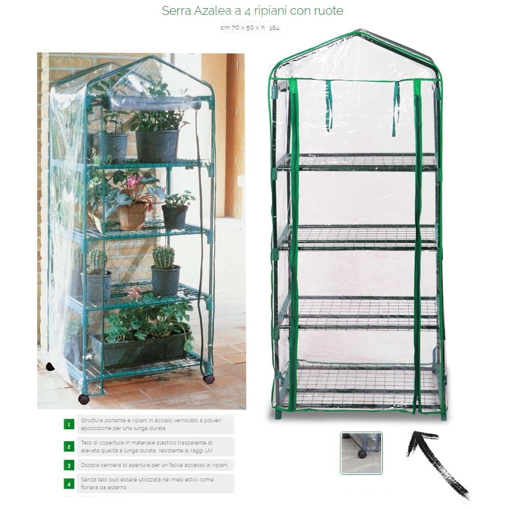 Serra Da Terrazzo Con Ruote A 4 Ripiani - Foto 1