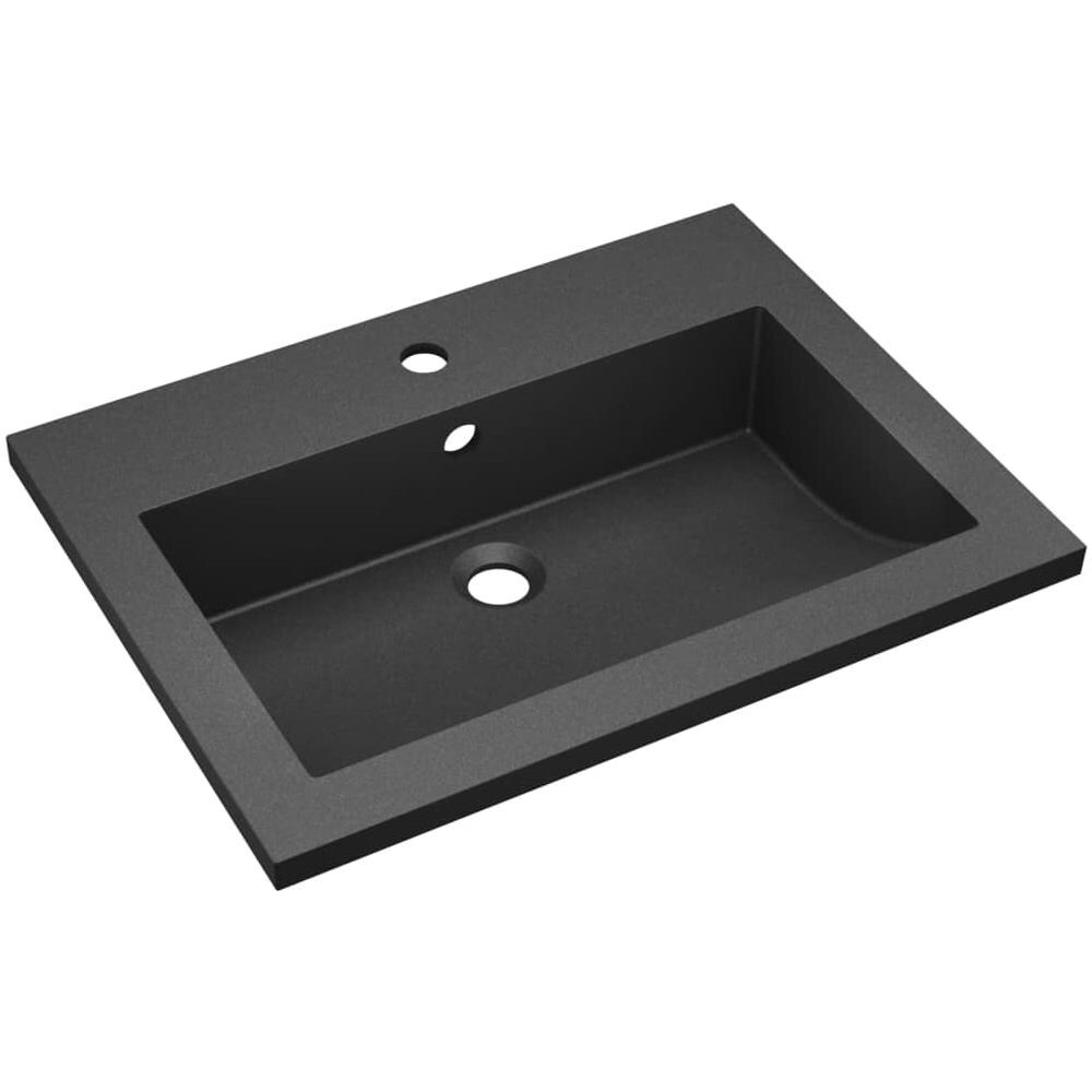 Lavandino In Granito 600x450x120 Mm Nero - Foto 2