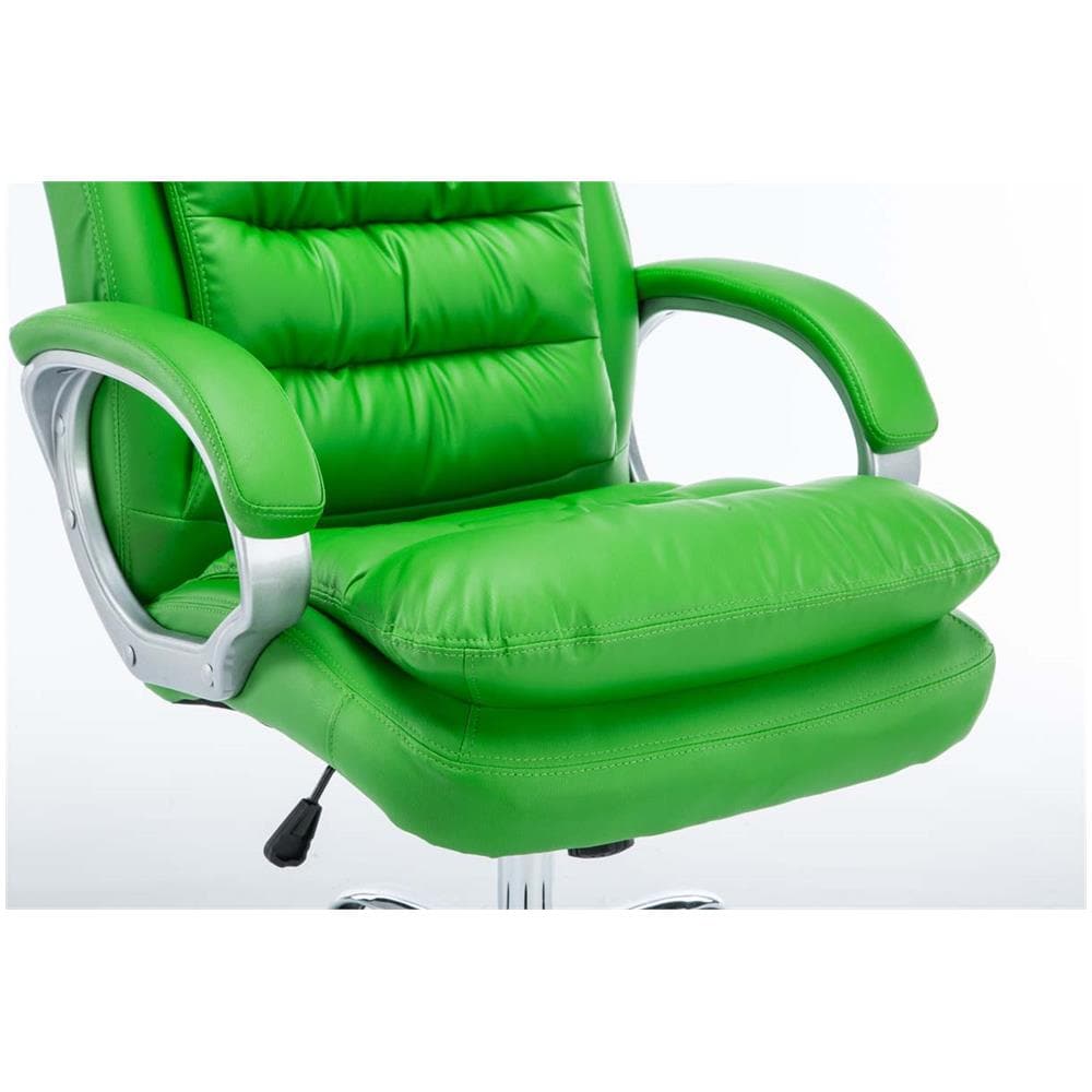 Sedia Ufficio Vancouver XXL in Similpelle I Poltrona Elegante Direttore Carico Max 235 kg I Poltrona Ergonomica Imbottita e Rinforzata Verde - Foto 2