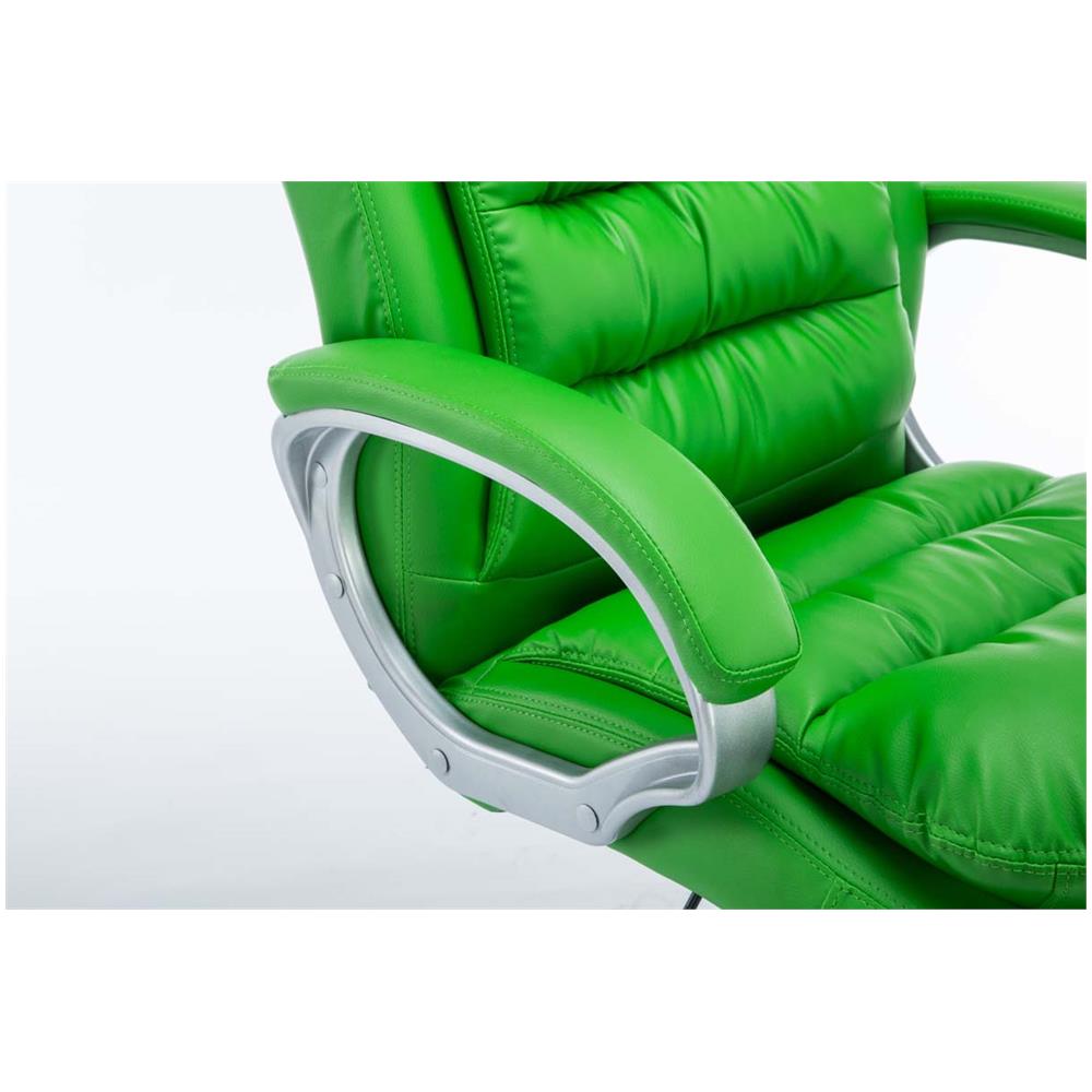 Sedia Ufficio Vancouver XXL in Similpelle I Poltrona Elegante Direttore Carico Max 235 kg I Poltrona Ergonomica Imbottita e Rinforzata Verde - Foto 5