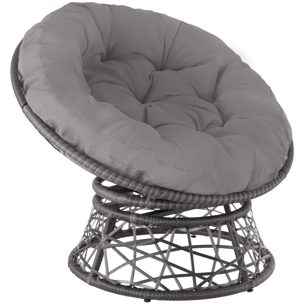Poltrona In Rattan Gargano Girevole - Grigio - Foto 1