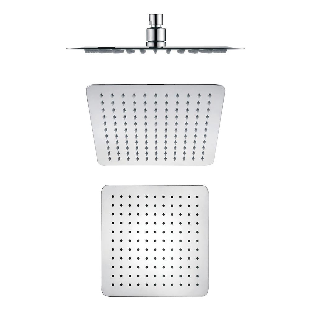 Soffione Doccia Quadrato Acciaio Inox 2 Mm Spessore Effetto Pioggia Varie Misure Bagno *** Misure : 250x250x2 Mm 121 Ugelli - Foto 1