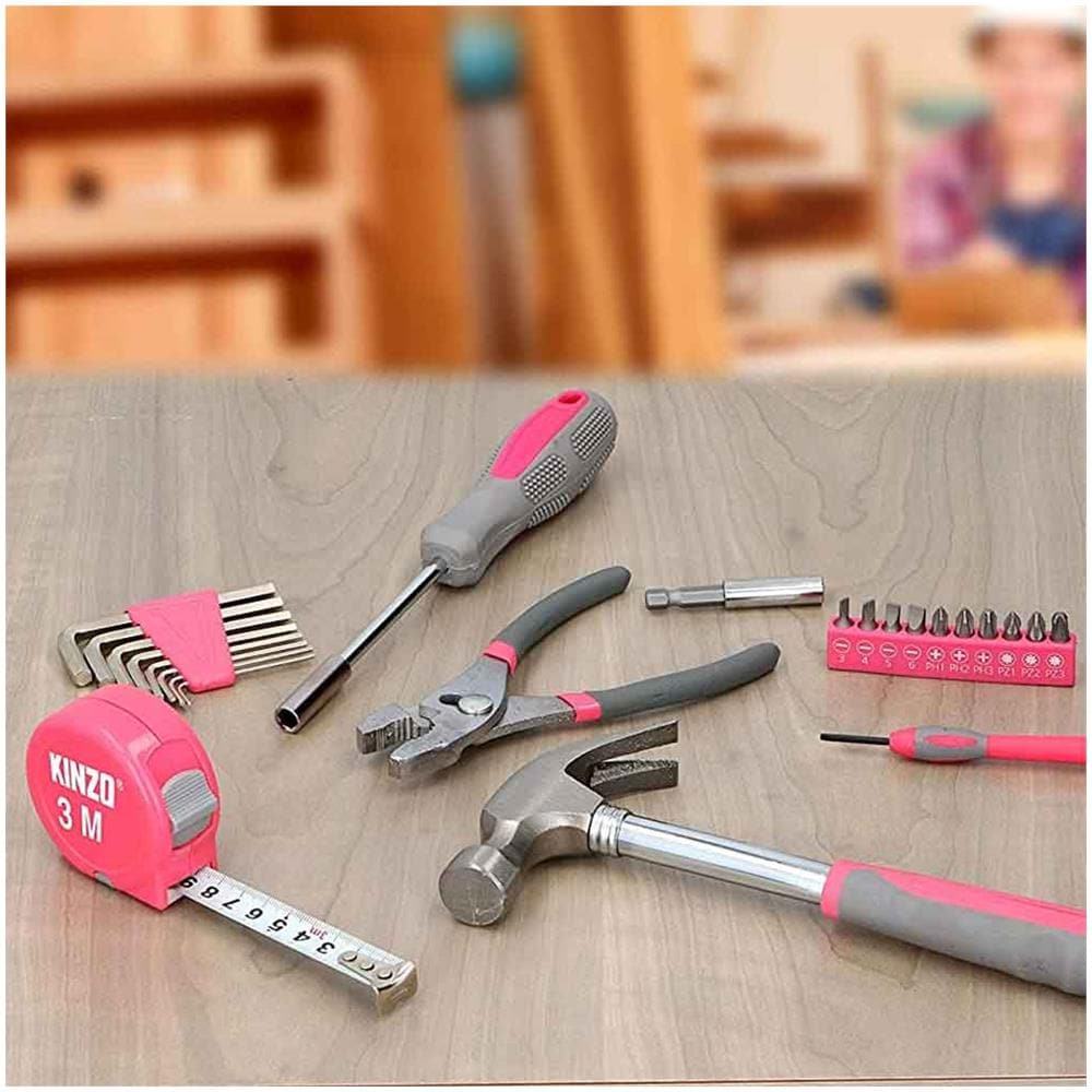 Cassetta Valigetta Attrezzi Porta Utensili Da Lavoro Completa 39 Pz Rosa - Foto 2