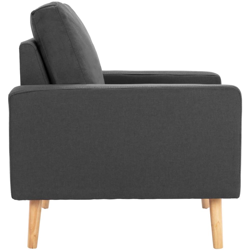 Set Di Divani 2 Pz In Tessuto Grigio Scuro - Foto 8