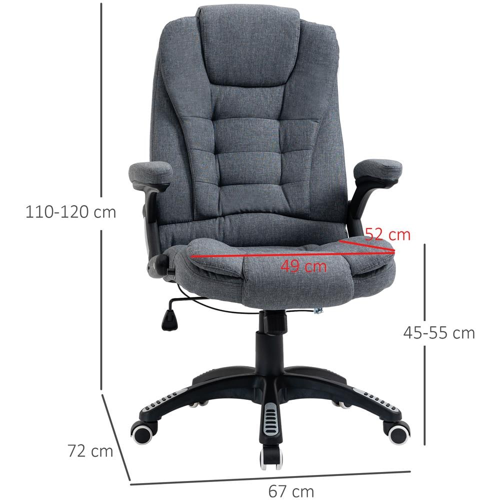 Sedia Da Ufficio Ergonomica Reclinabile Altezza Regolabile - Grigio - Foto 2