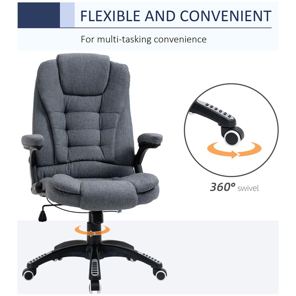 Sedia Da Ufficio Ergonomica Reclinabile Altezza Regolabile - Grigio - Foto 8