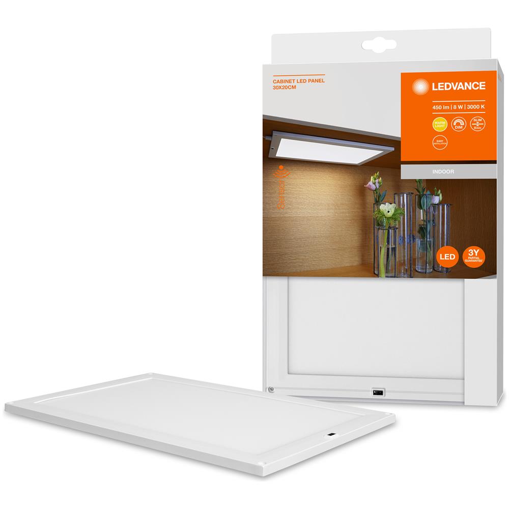 Ledvance Apparecchio A Bassa Tensione Con Alimentatore Esterno, Per Armadi E Sottopensili Led Panel / 7,50 W, 220…240 V, Ampiezza Fascio Luminoso: 110°, Bianco Caldo, 3000 K, Ip20 - Foto 2