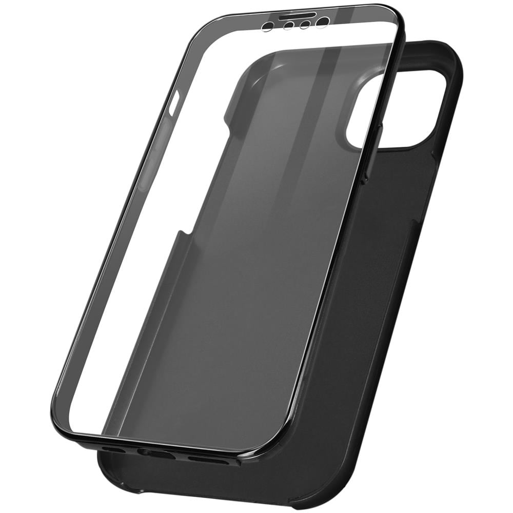 Cover Iphone 13 Pro Retro Rigido E Fronte Flessibile - Nera - Foto 1