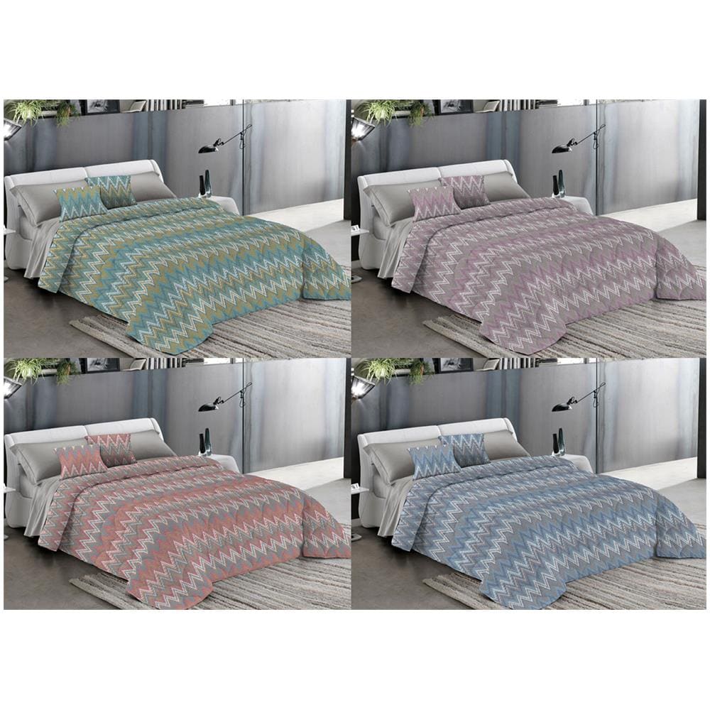 Trapuntino Piumino Estivo Pensieri Delicati Disegno Spinato Zig Zag Matrimoniale Corallo - Foto 6