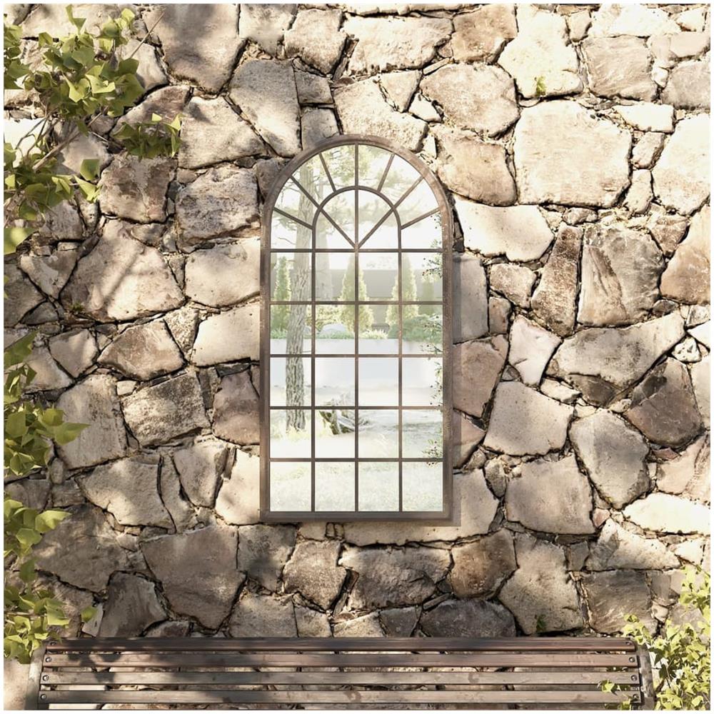 Specchio Da Giardino Sabbia 90x45 Cm In Ferro Per Uso Esterno - Foto 1