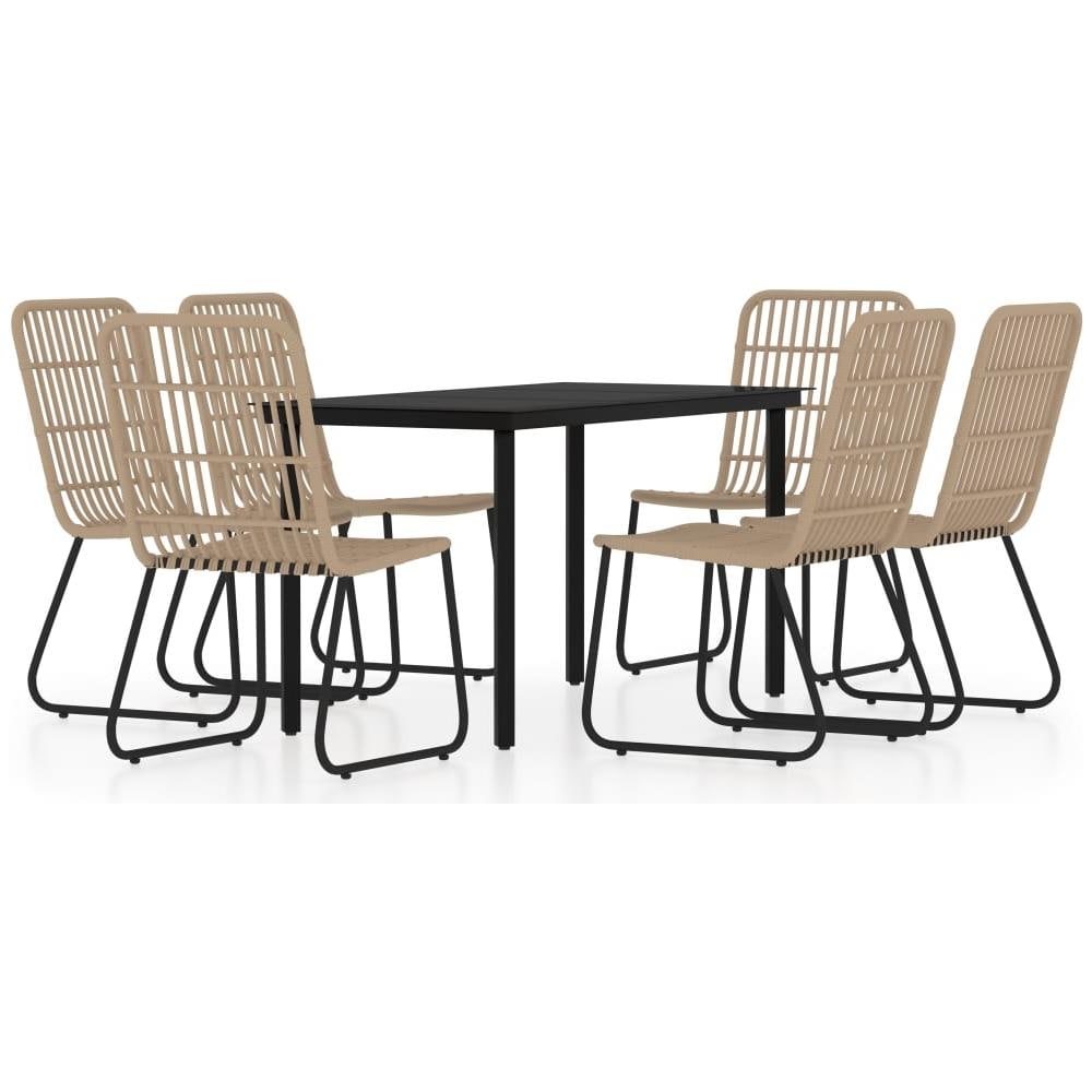 Set Mobili Da Pranzo Da Giardino 7 Pz Rovere - Foto 1