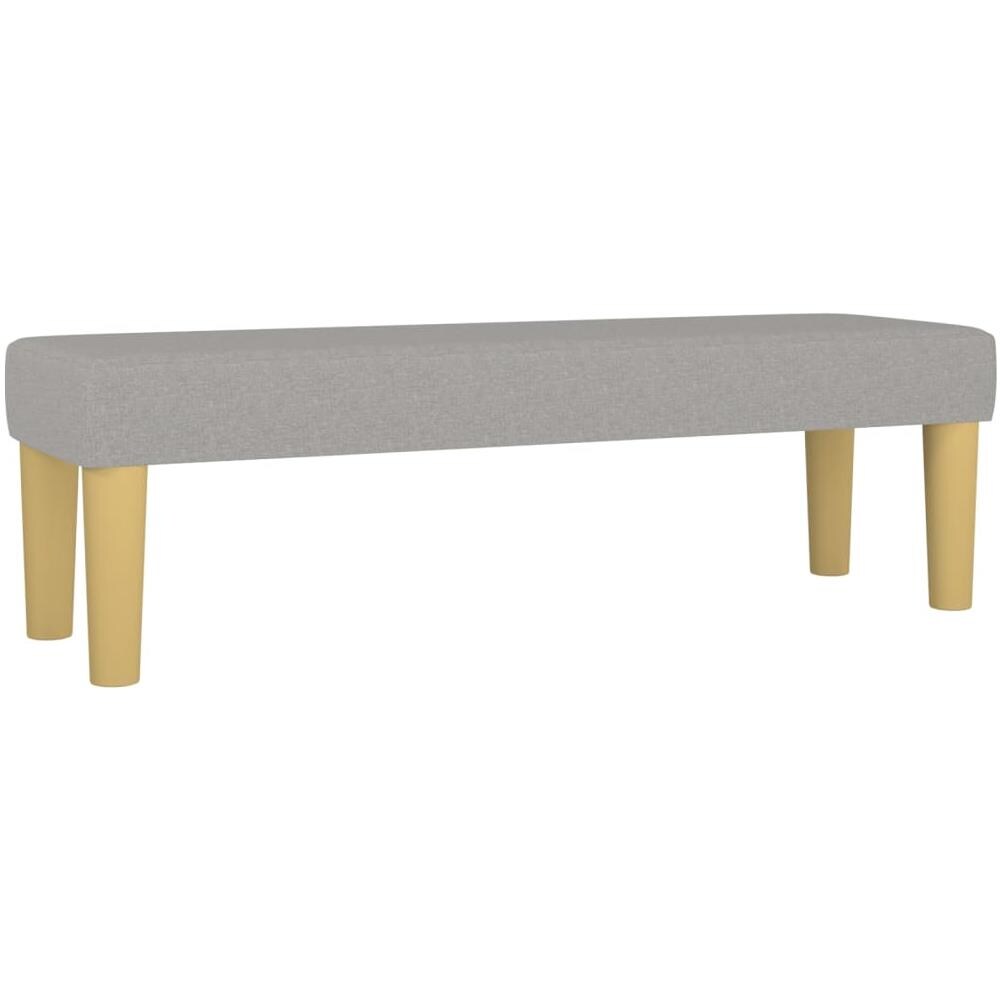 Panca Grigio Chiaro 100x30x30 Cm In Tessuto - Foto 2