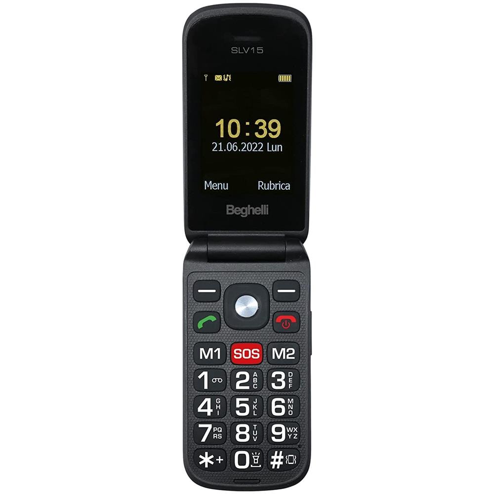 Salvavita SLV15 Senior Phone Display 2.4" con Tasti Grandi + Tasto SOS Colore Nero Italia - Foto 1