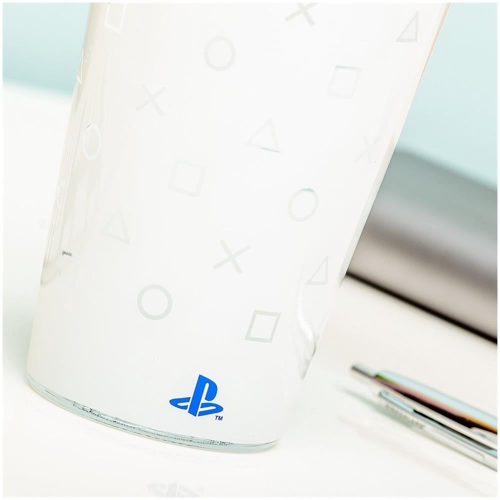 Bicchiere Playstation 5 Con Sfondo Bianco E Simboli Iconici Trasparenti - Paladone Products - Foto 9