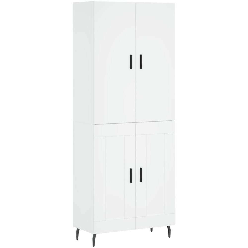 Credenza Bianca 69,5x34x180 Cm In Legno Multistrato - Foto 2