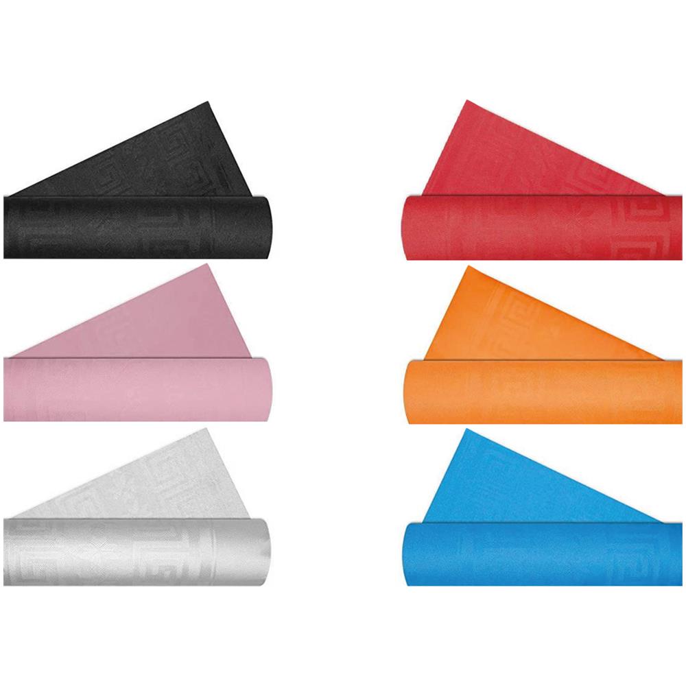 Rotolo Tovaglia Tinta Unita Per Feste Antistrappo 100% Carta Made Italy 5mtx1,20mt 5 Metri Arancio - Foto 2